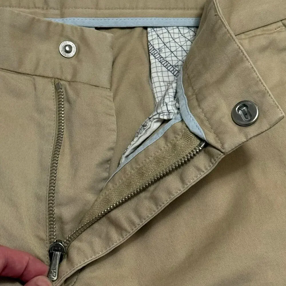 SPOKE Sharps Chino Pants Build B Khaki Tan Basics Waist 33 (Fits 34” X 34